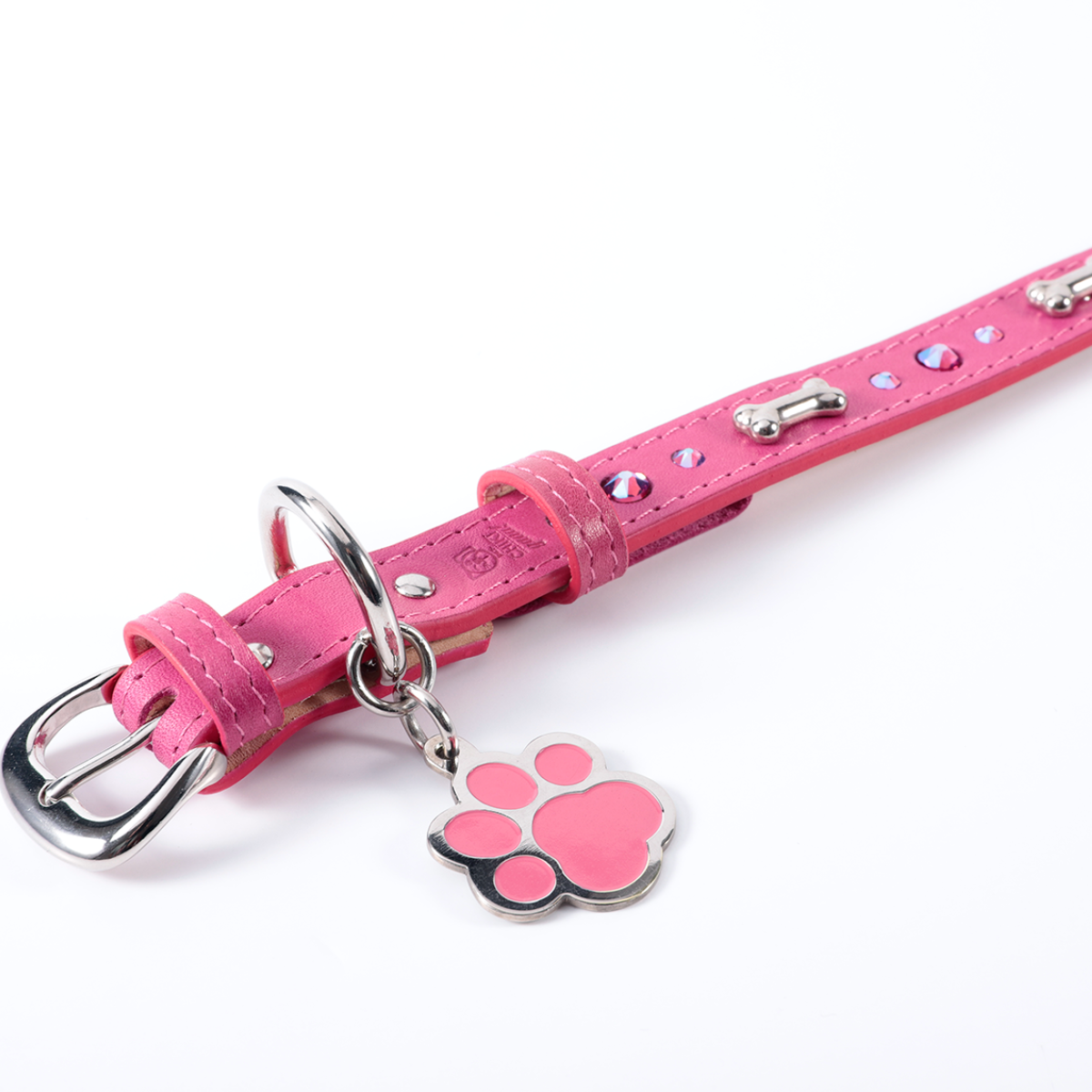 Collar Hueso Metal Hot Pink