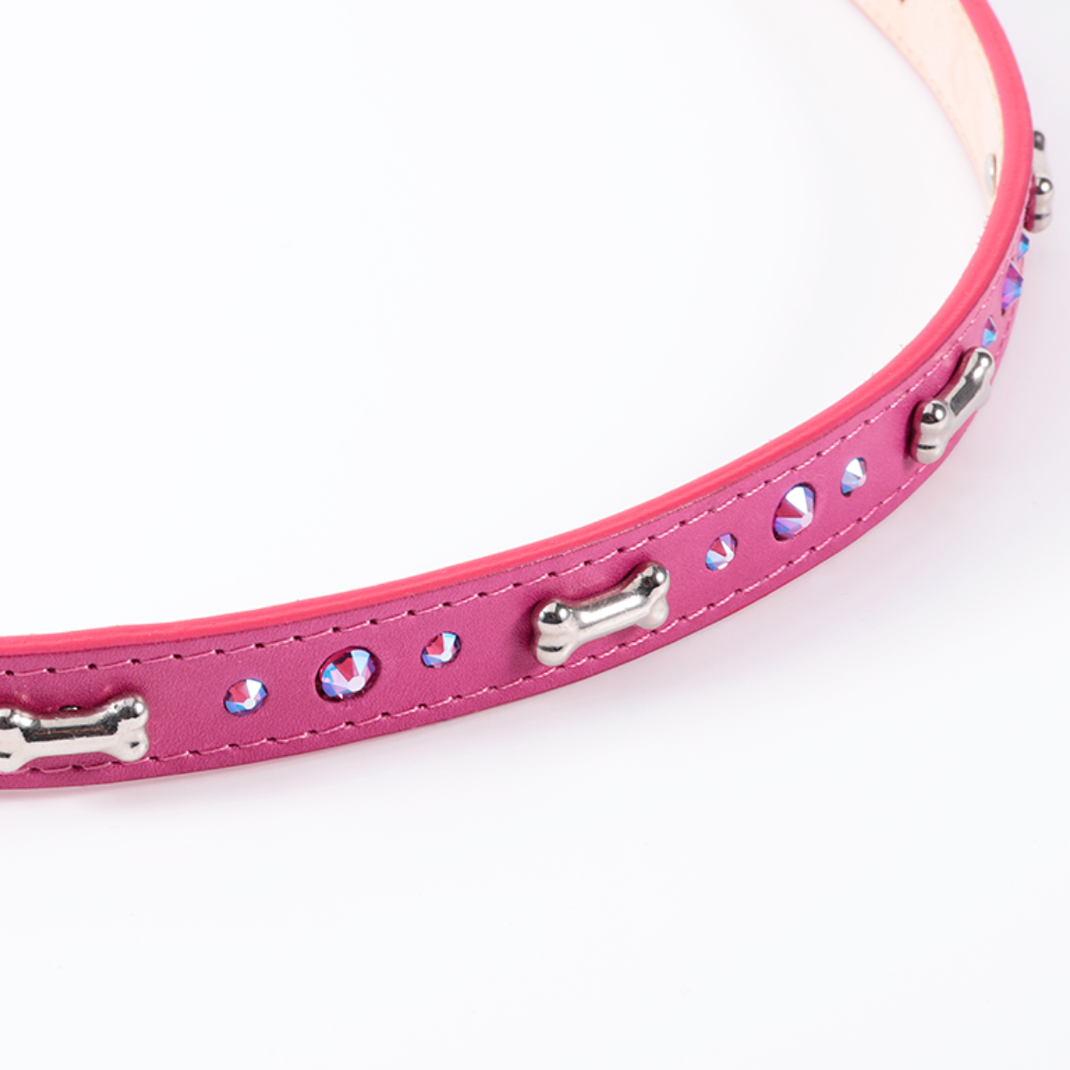 Collar Hueso Metal Hot Pink