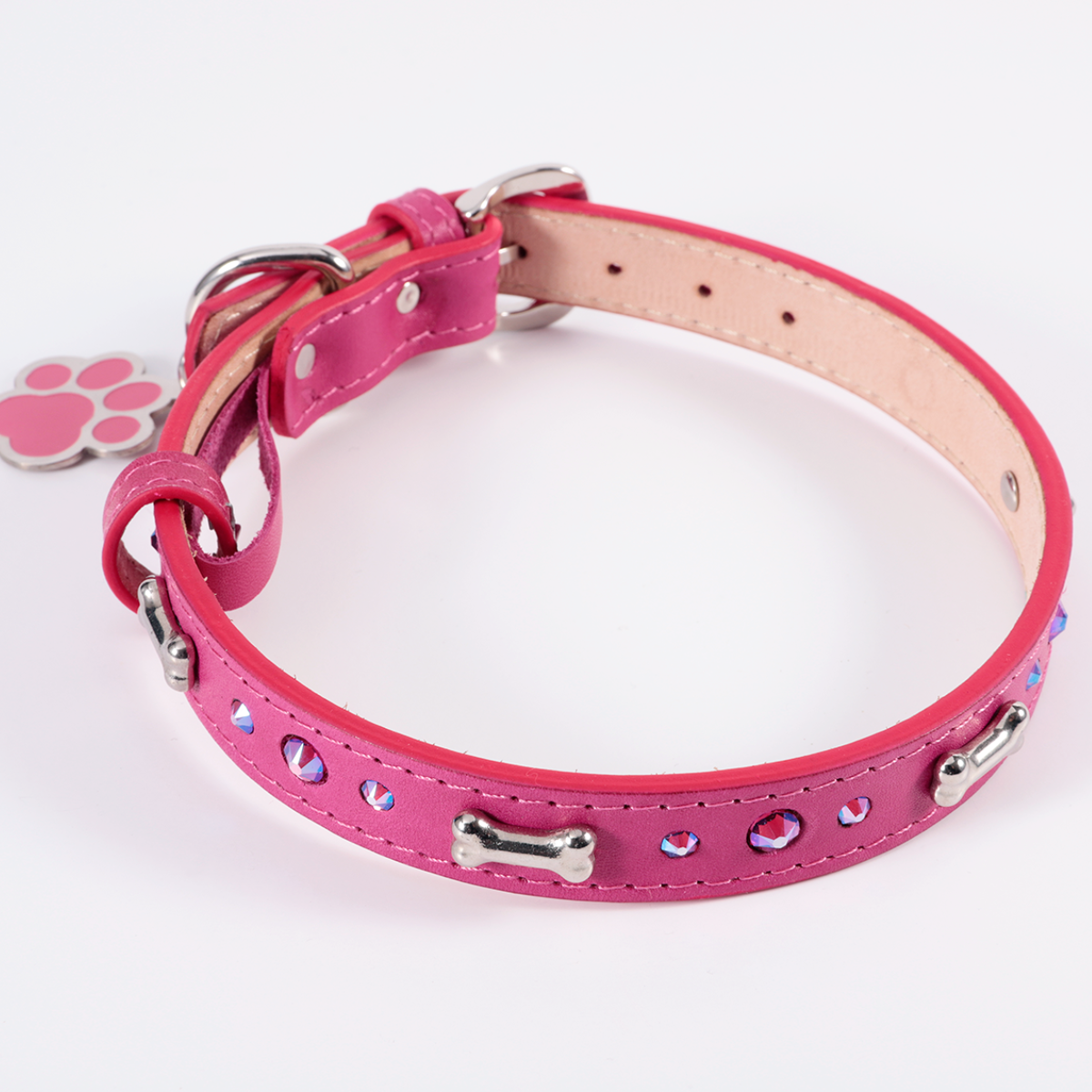 Collar Hueso Metal Hot Pink
