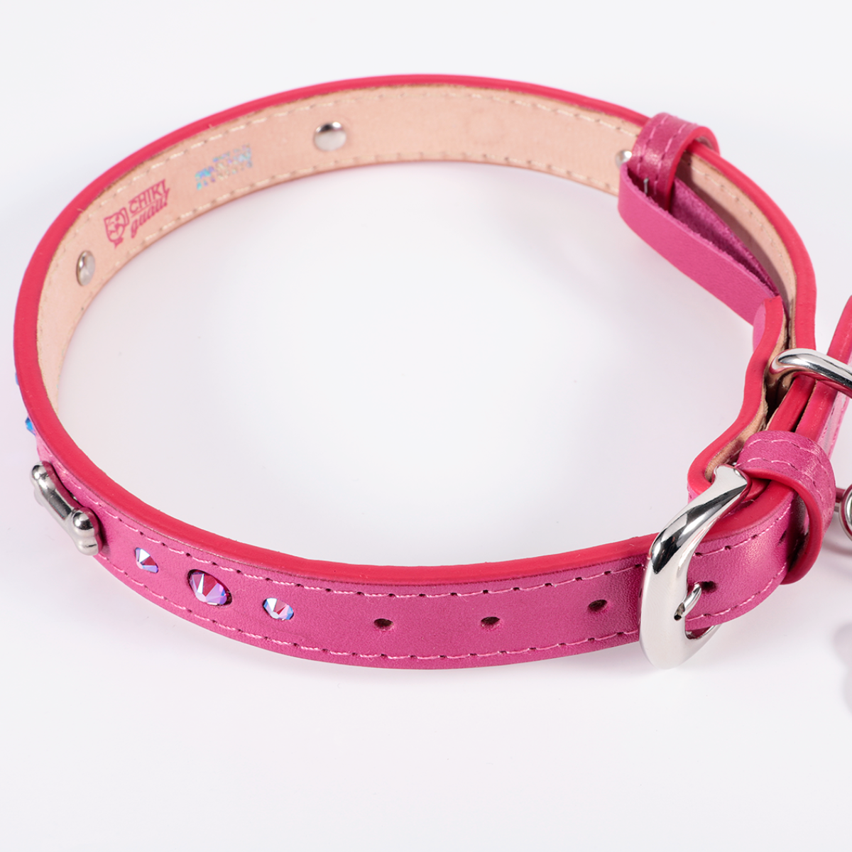 Collar Hueso Metal Hot Pink