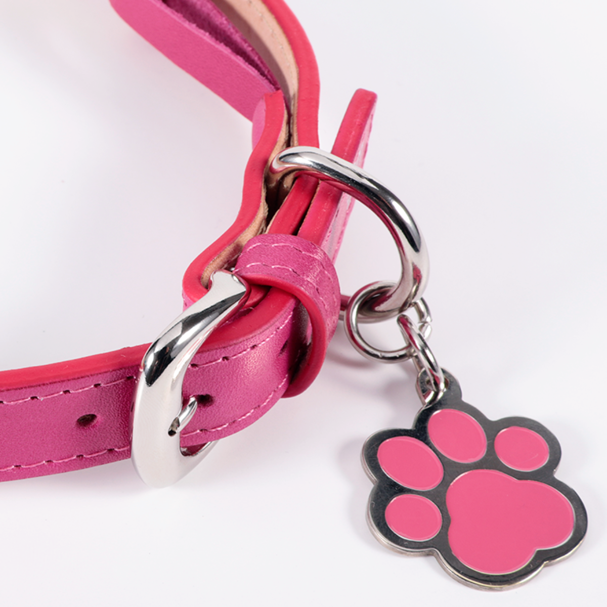 Collar Hueso Metal Hot Pink