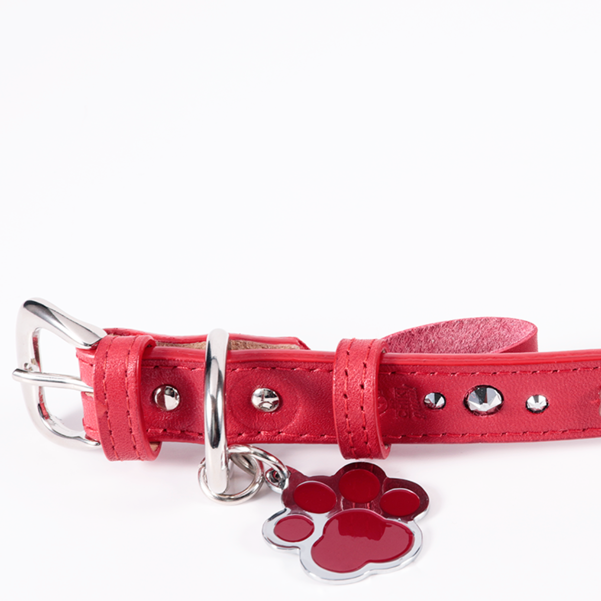 Collar Hueso Metal Rojo