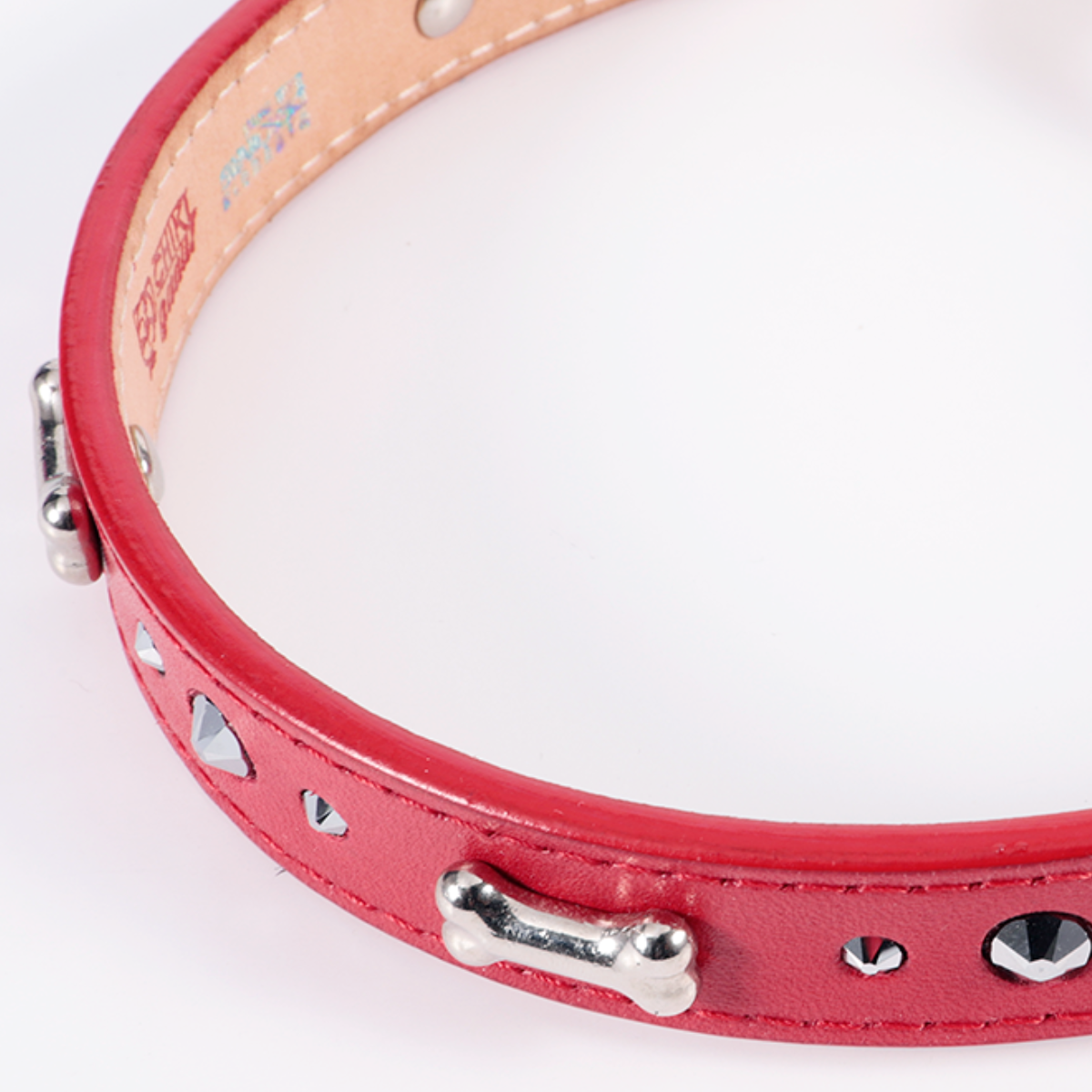 Collar Hueso Metal Rojo