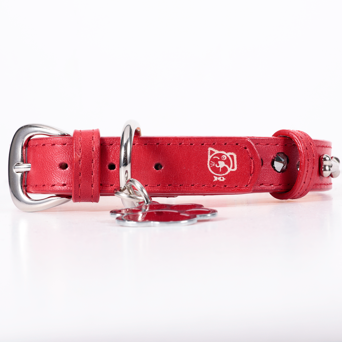 Collar Hueso Metal Rojo