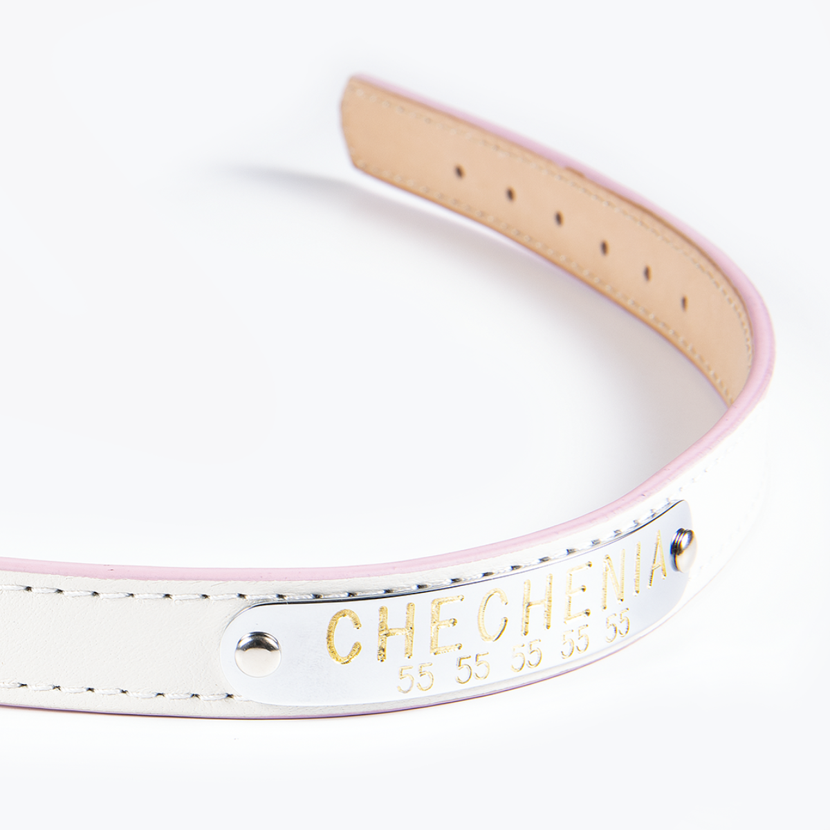 Collar de Identificación Personalizado Blanco