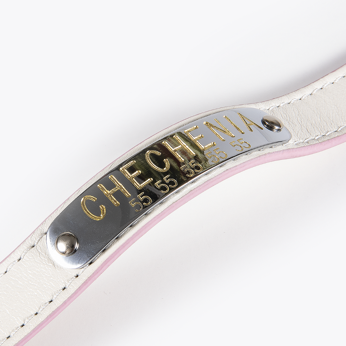 Collar de Identificación Personalizado Blanco