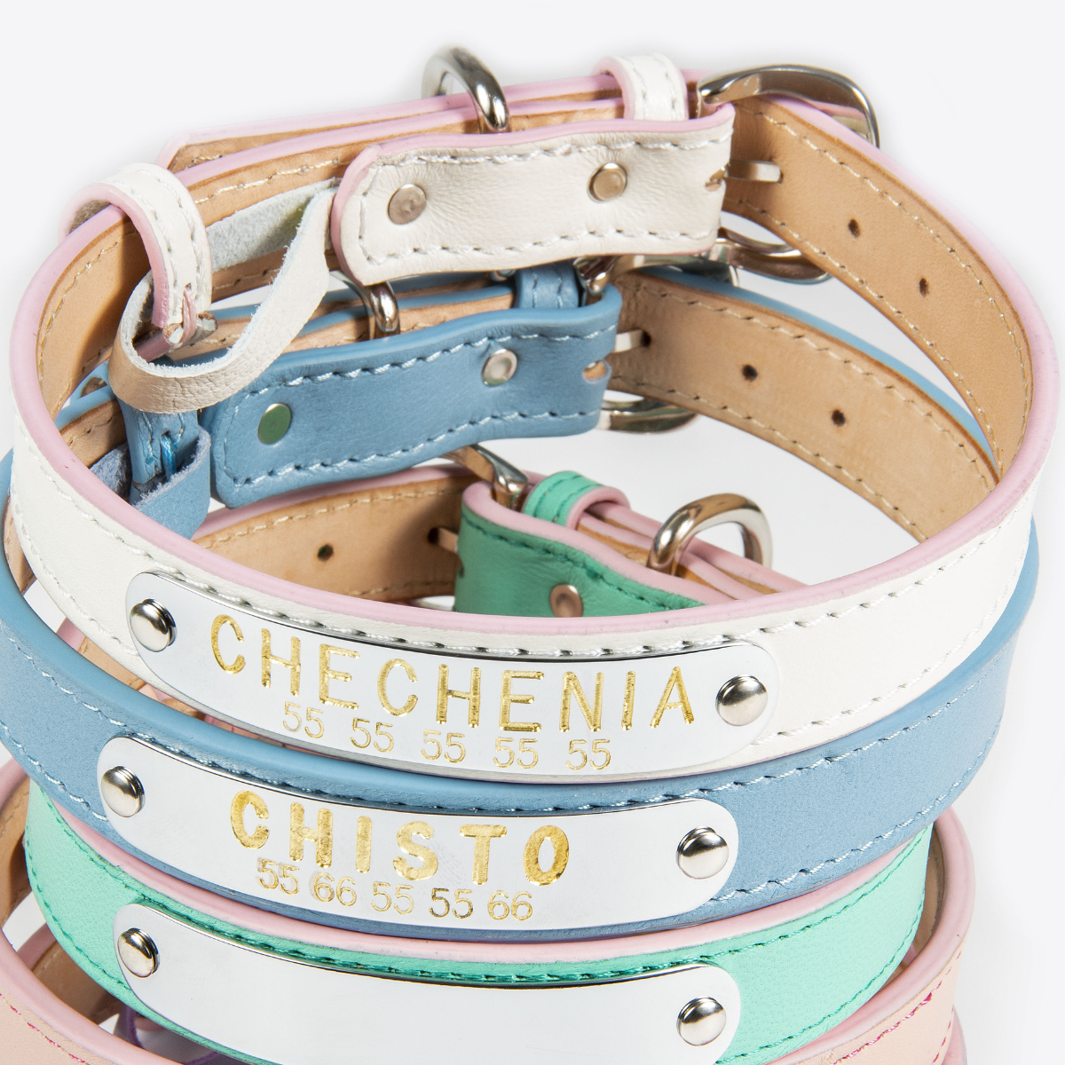 Collar de Identificación Personalizado Blanco