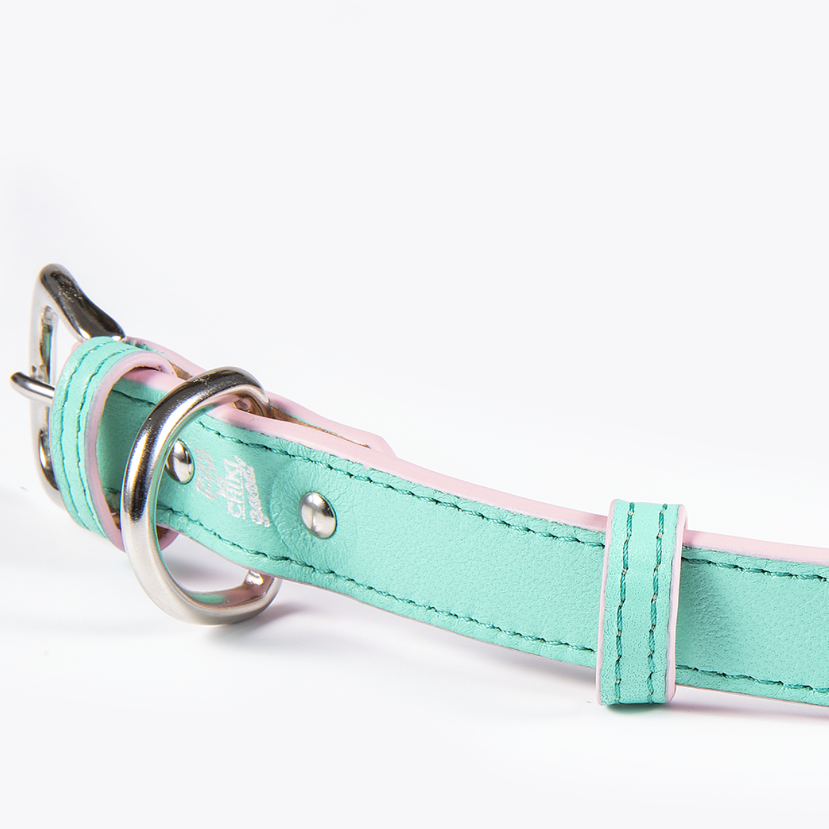 Collar de Identificación Personalizado Menta/Rosa