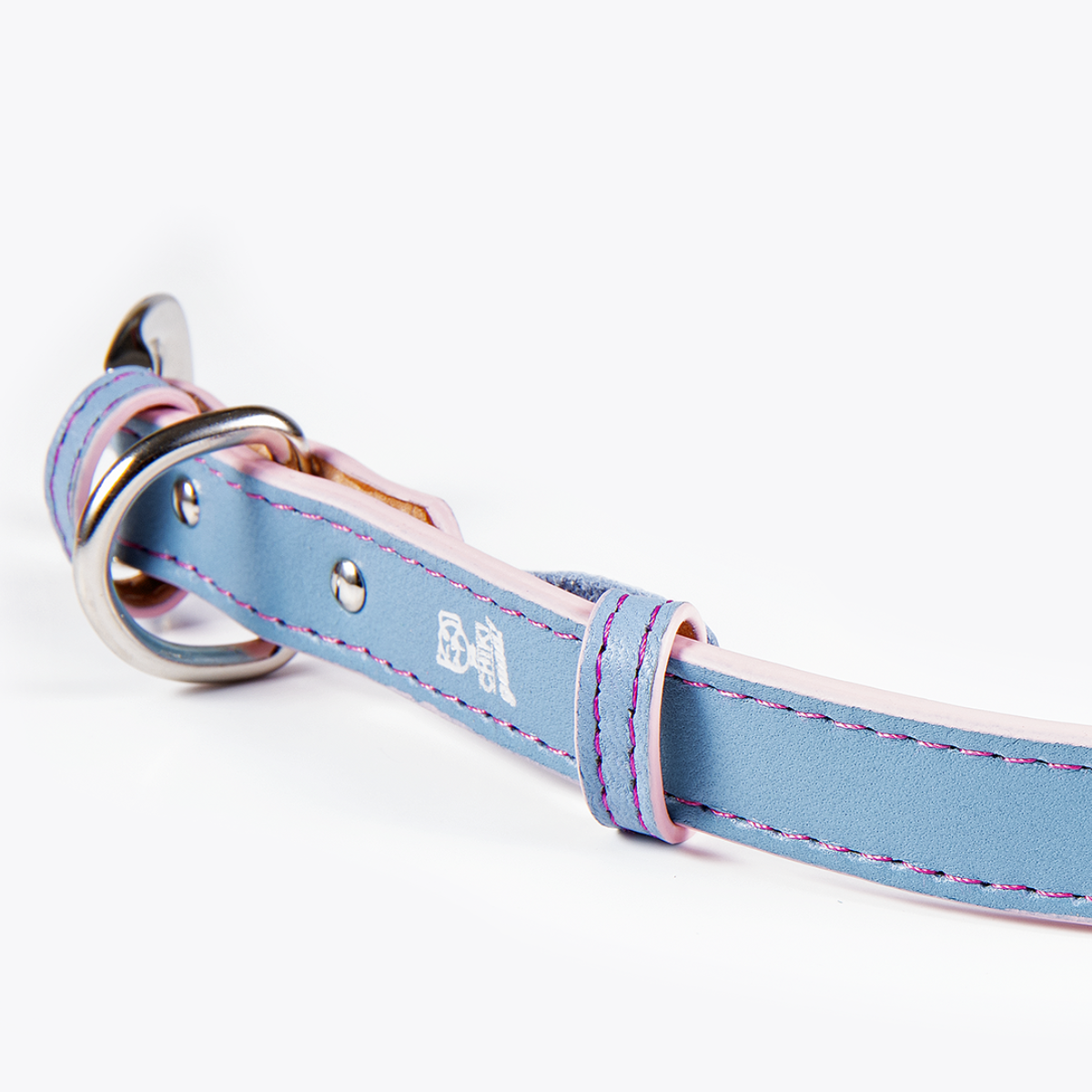 Collar de Identificación Personalizado Cielo/Rosa