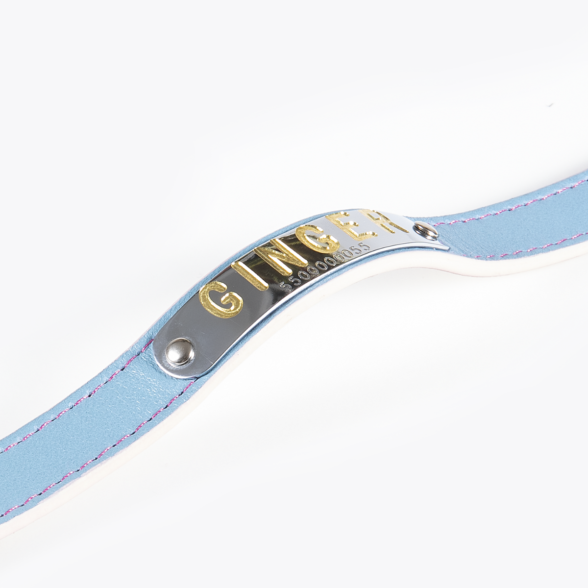 Collar de Identificación Personalizado Cielo/Rosa