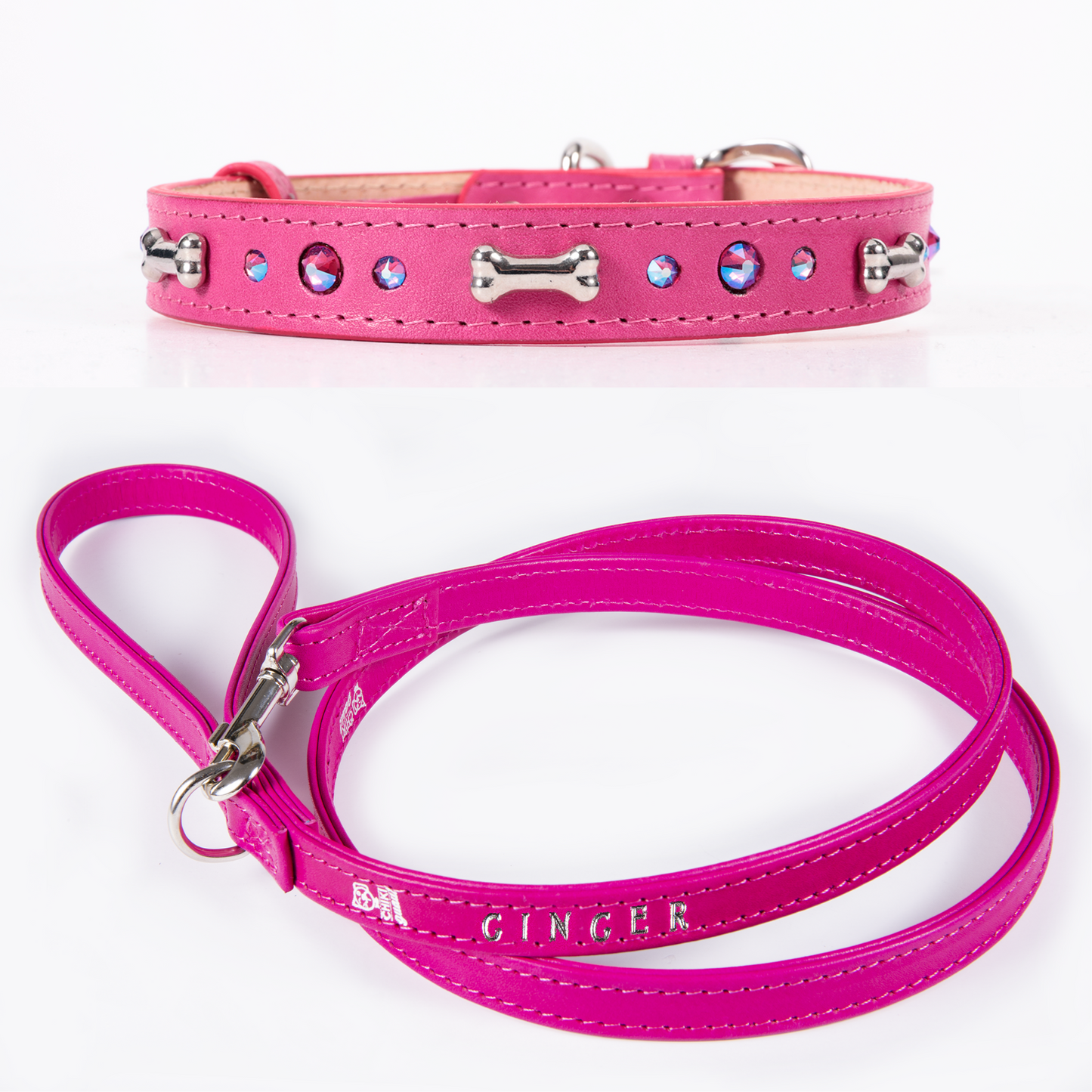 Collar Hueso Metal Hot Pink
