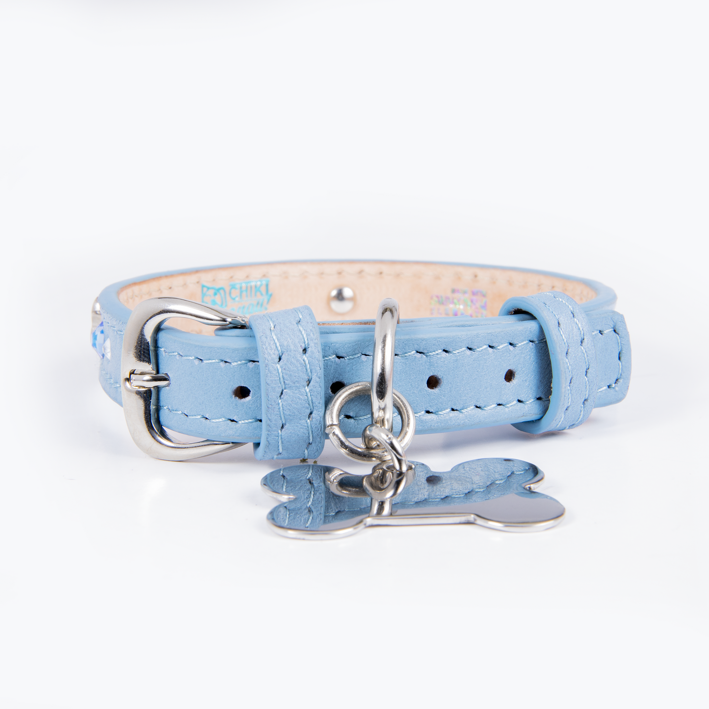 Collar Hueso Azul Cielo