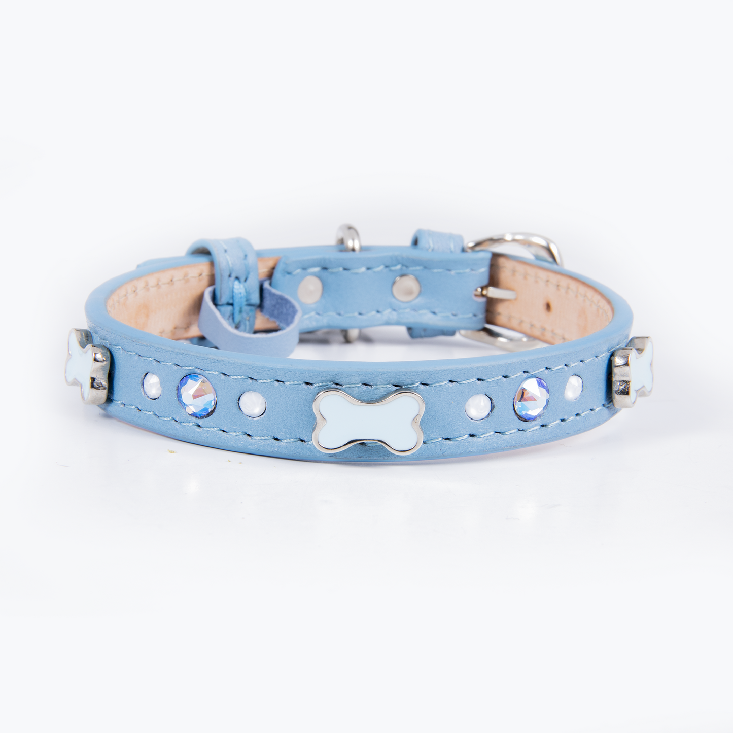 Collar Hueso Azul Cielo