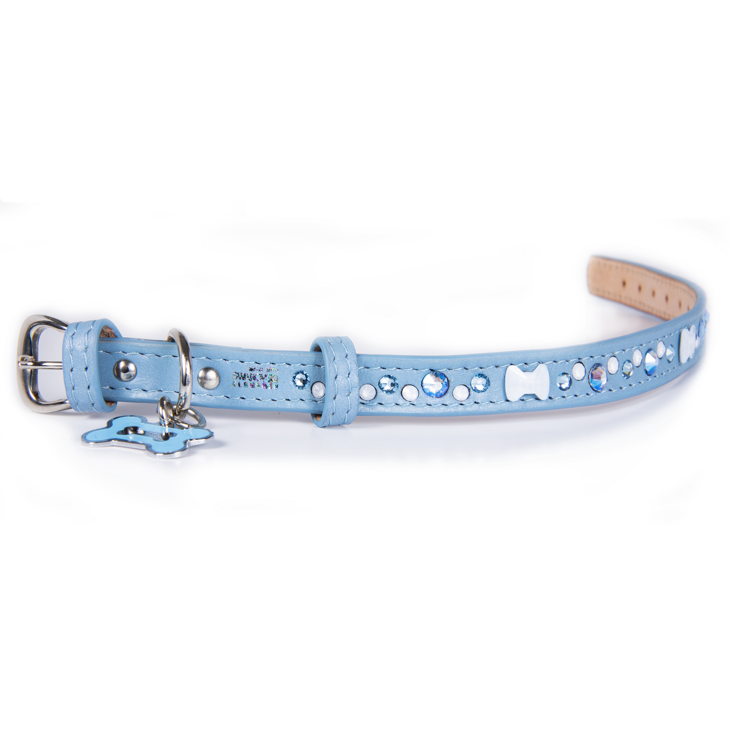 Collar Moño Cristal Azul
