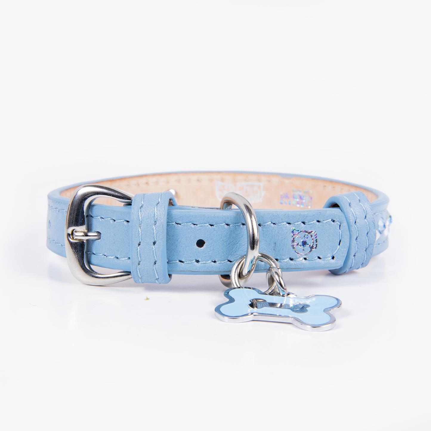 Collar Moño Cristal Azul