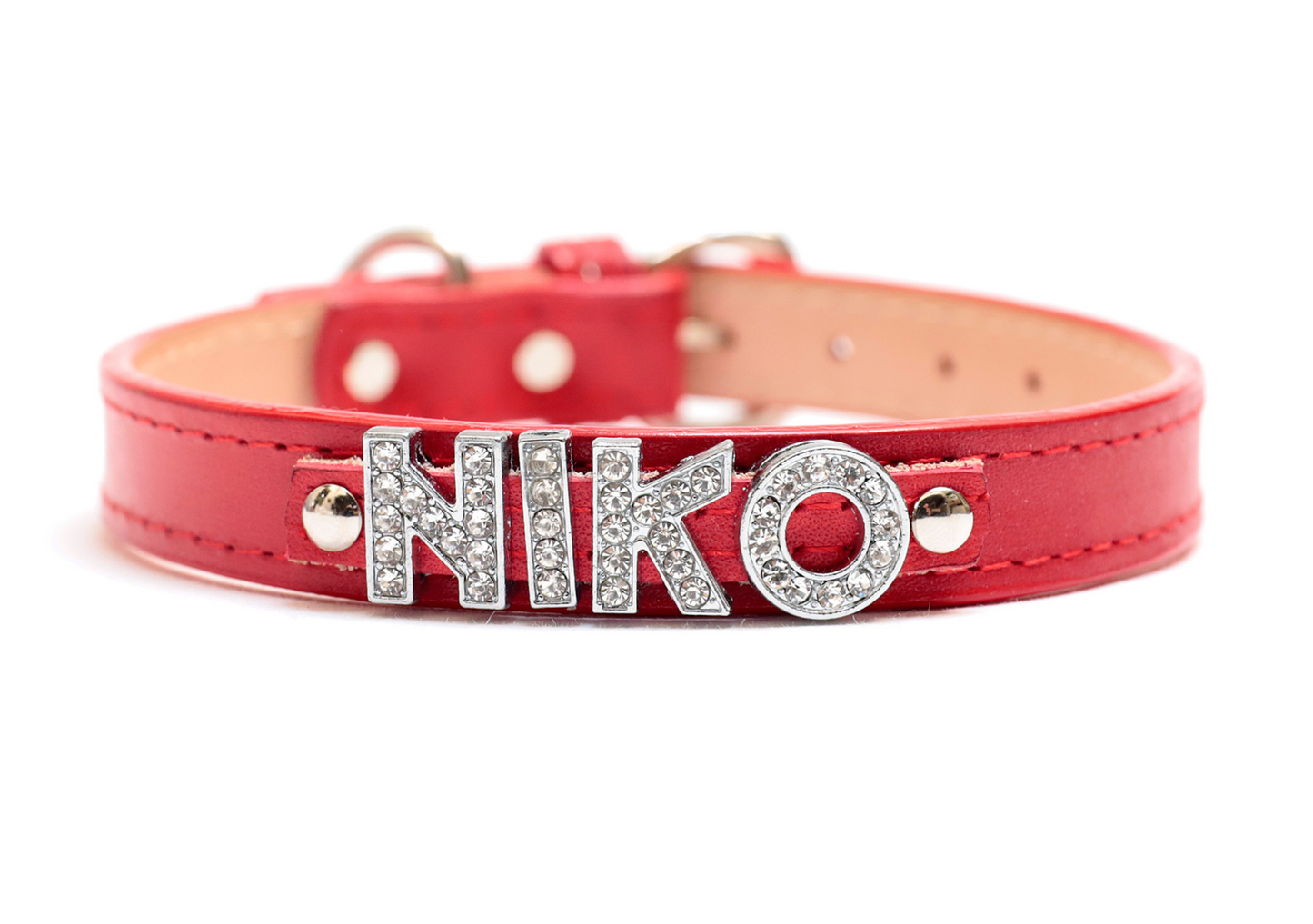 Collar con Nombre Rojo