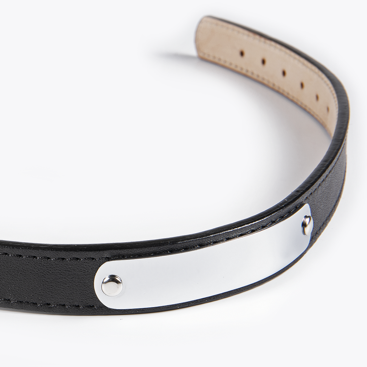 Collar de Identificación Personalizado Negro