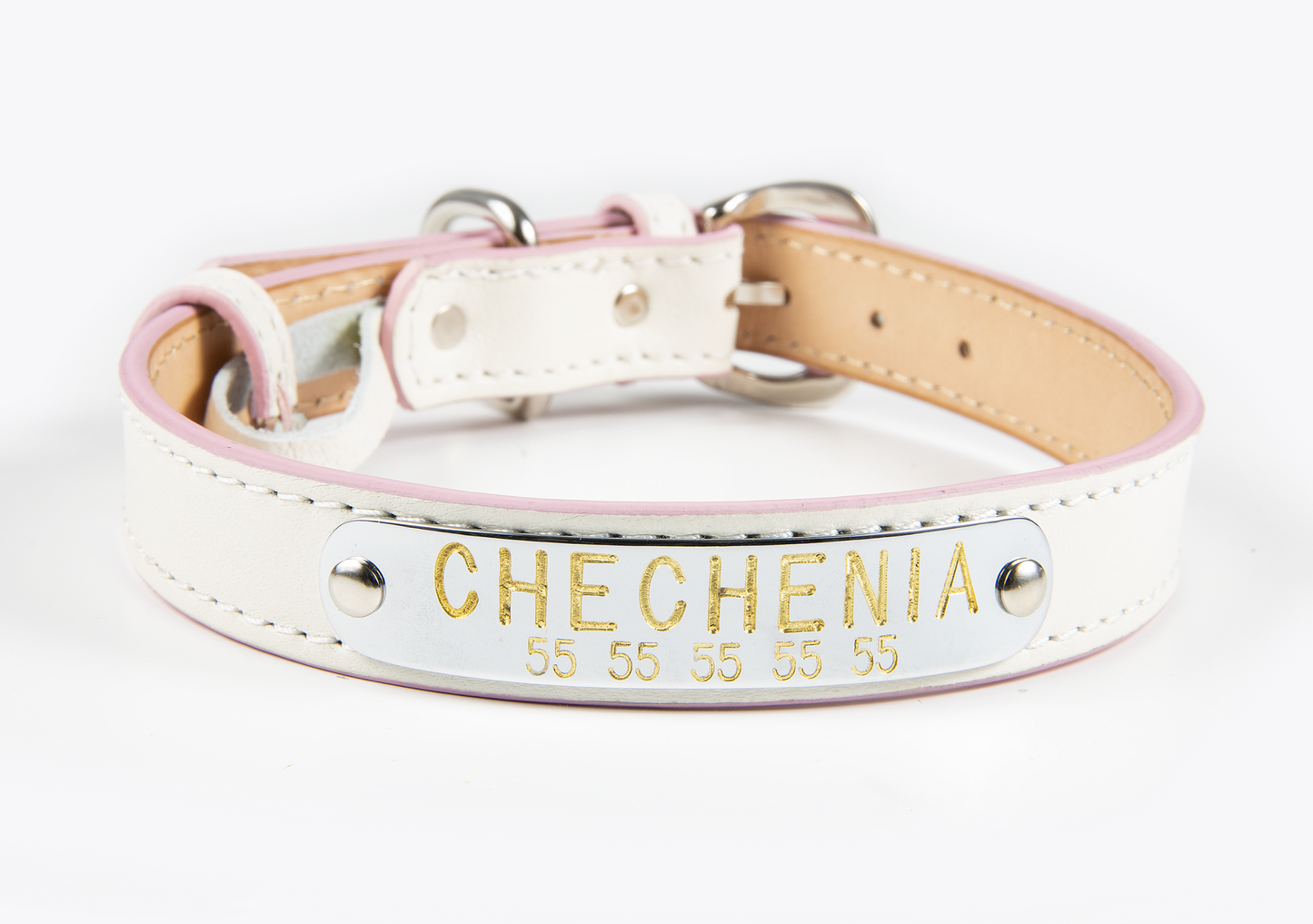 Collar de Identificación Personalizado Blanco