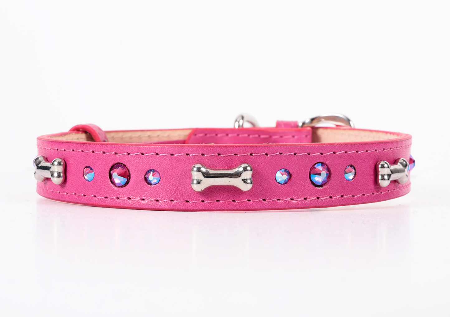 Collar Hueso Metal Hot Pink