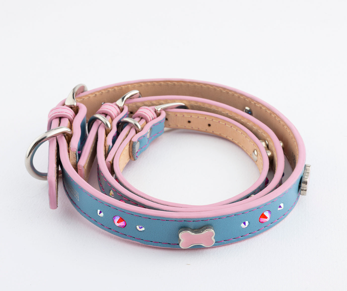 Collar Hueso Cielo/Rosa