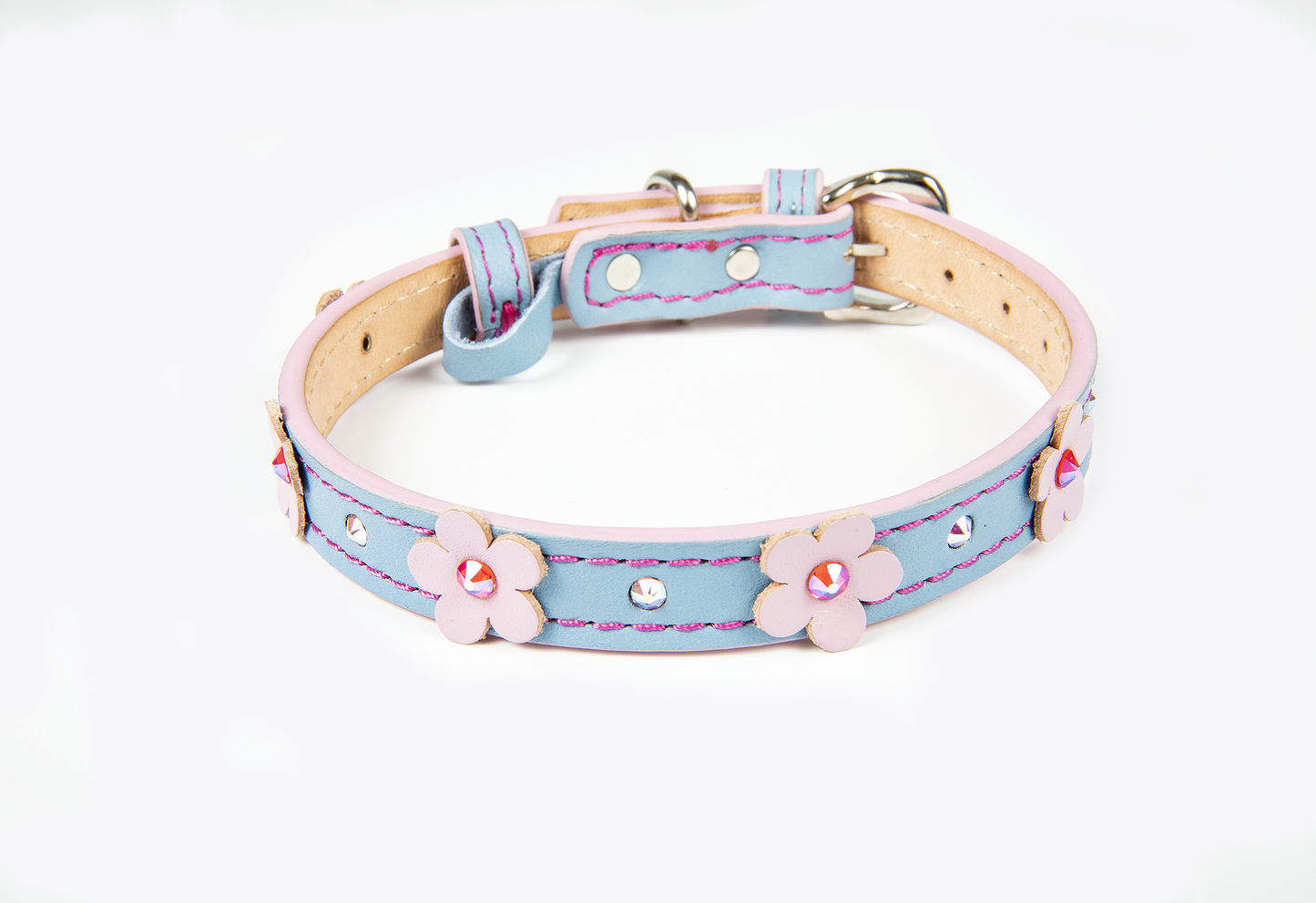 Collar Flor Azul para Gatos