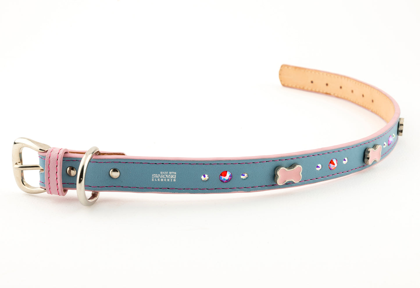 Collar Hueso Cielo/Rosa