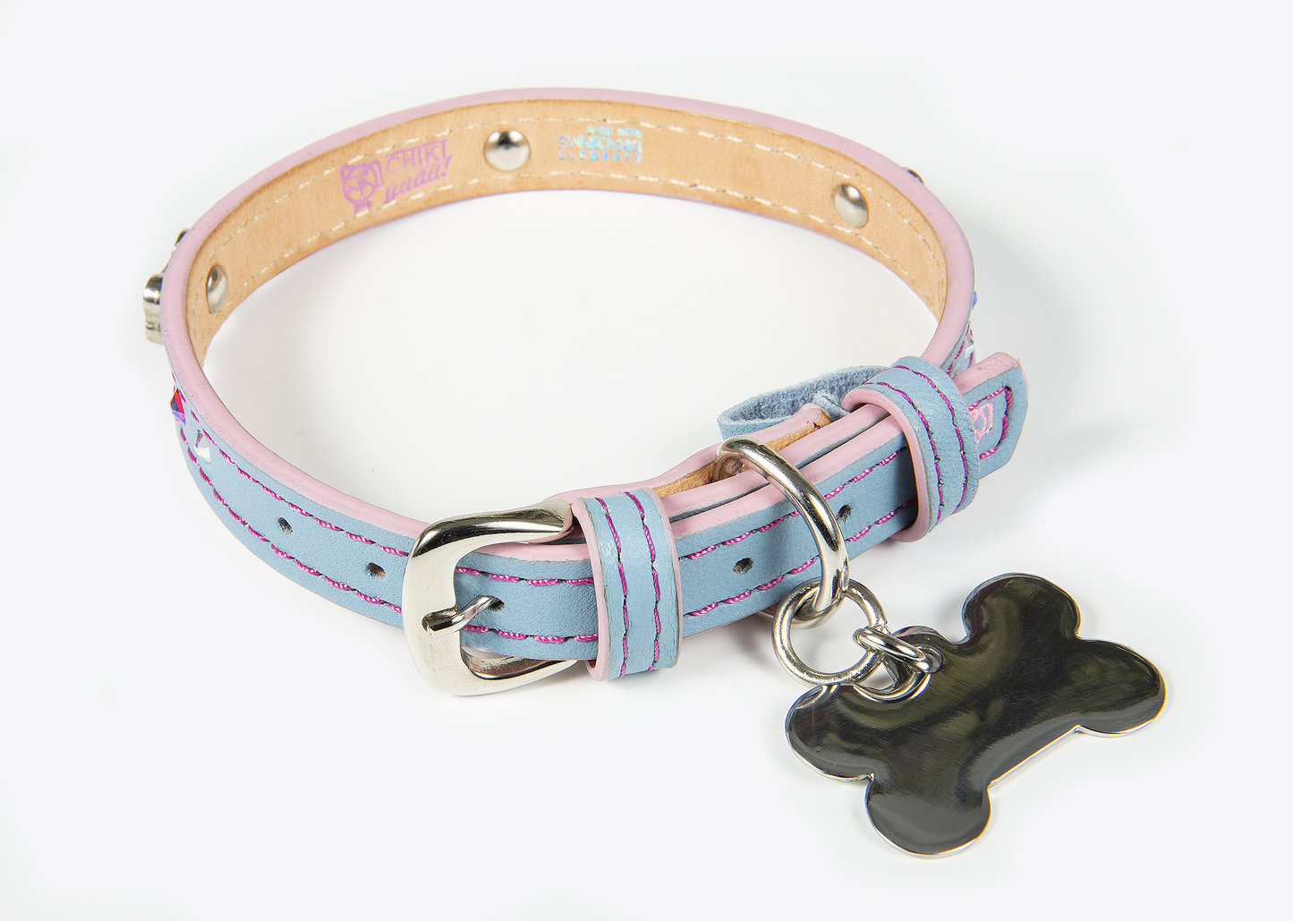 Collar Hueso Cielo/Rosa