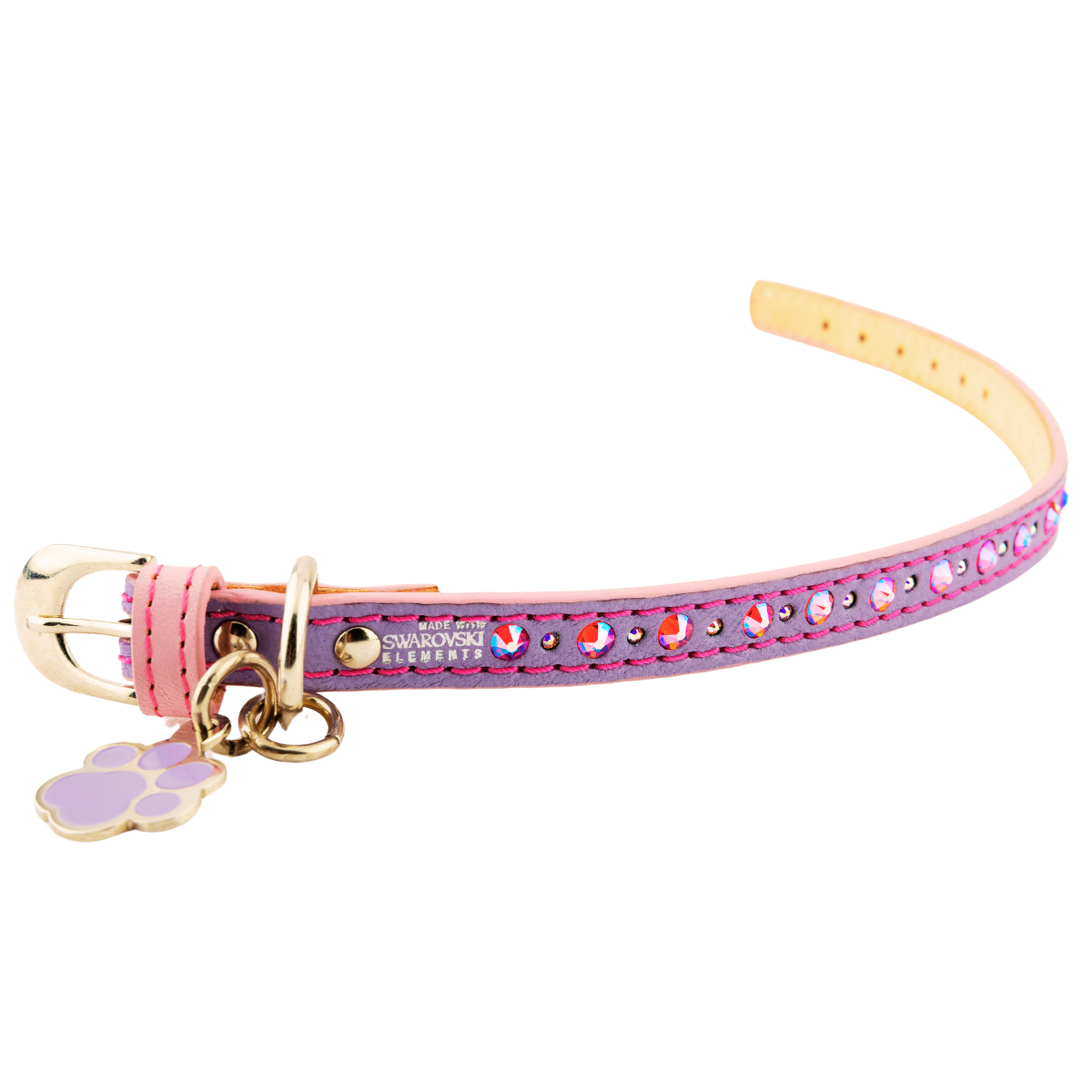 Collar Lumière para Gatos con Cristales Swarovski Lila