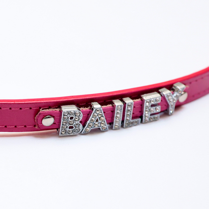 Collar con Nombre Hot Pink