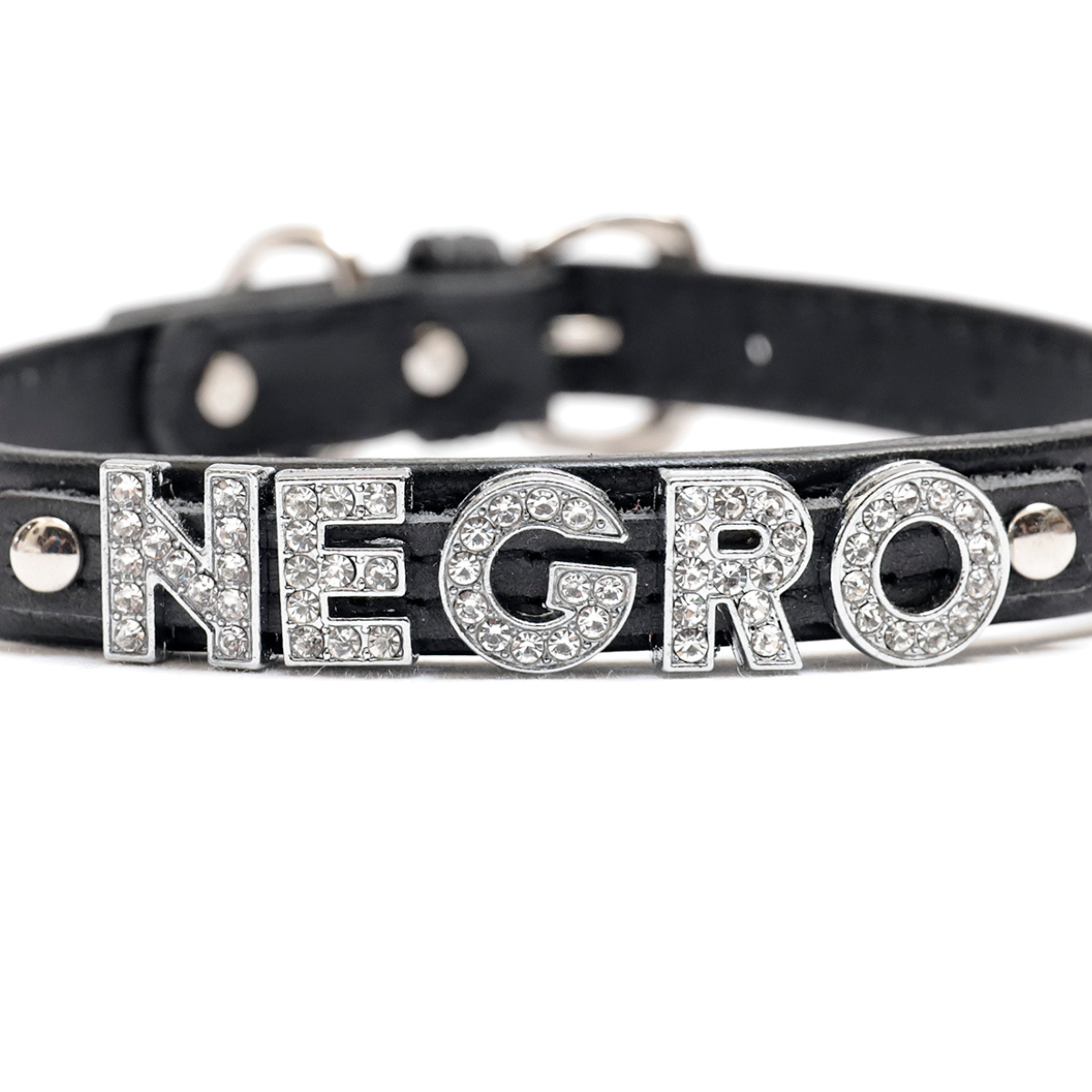 Collar con Nombre Negro