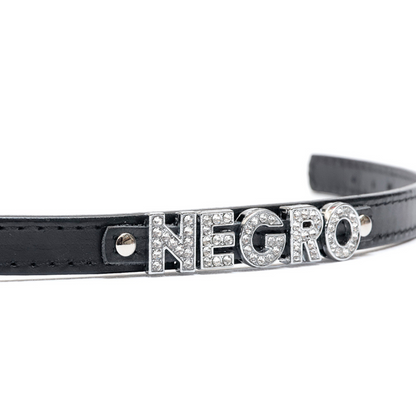 Collar con Nombre Negro