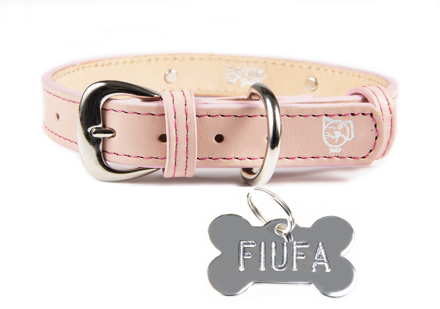 Collar con Placa Rosa