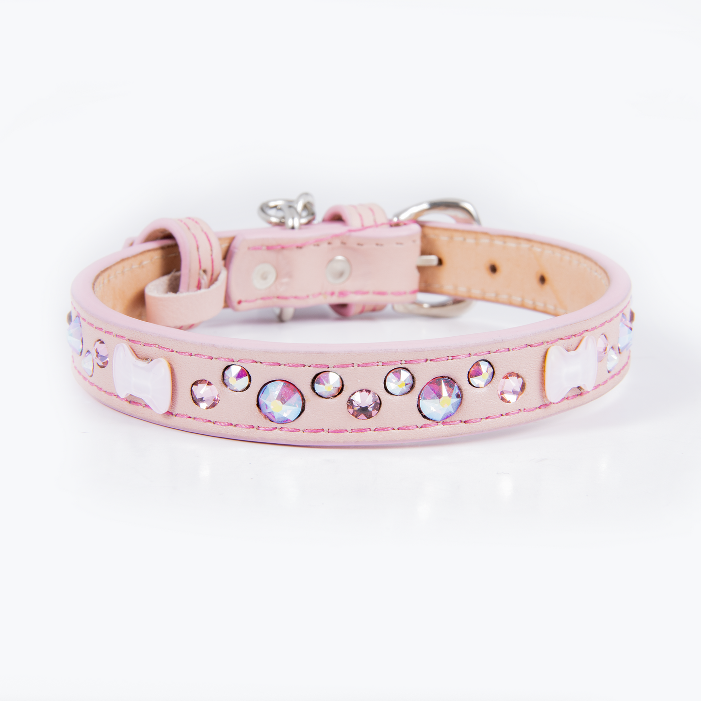 Collar Moño Cristal Rosa