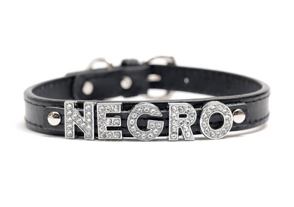 Collar con Nombre Negro