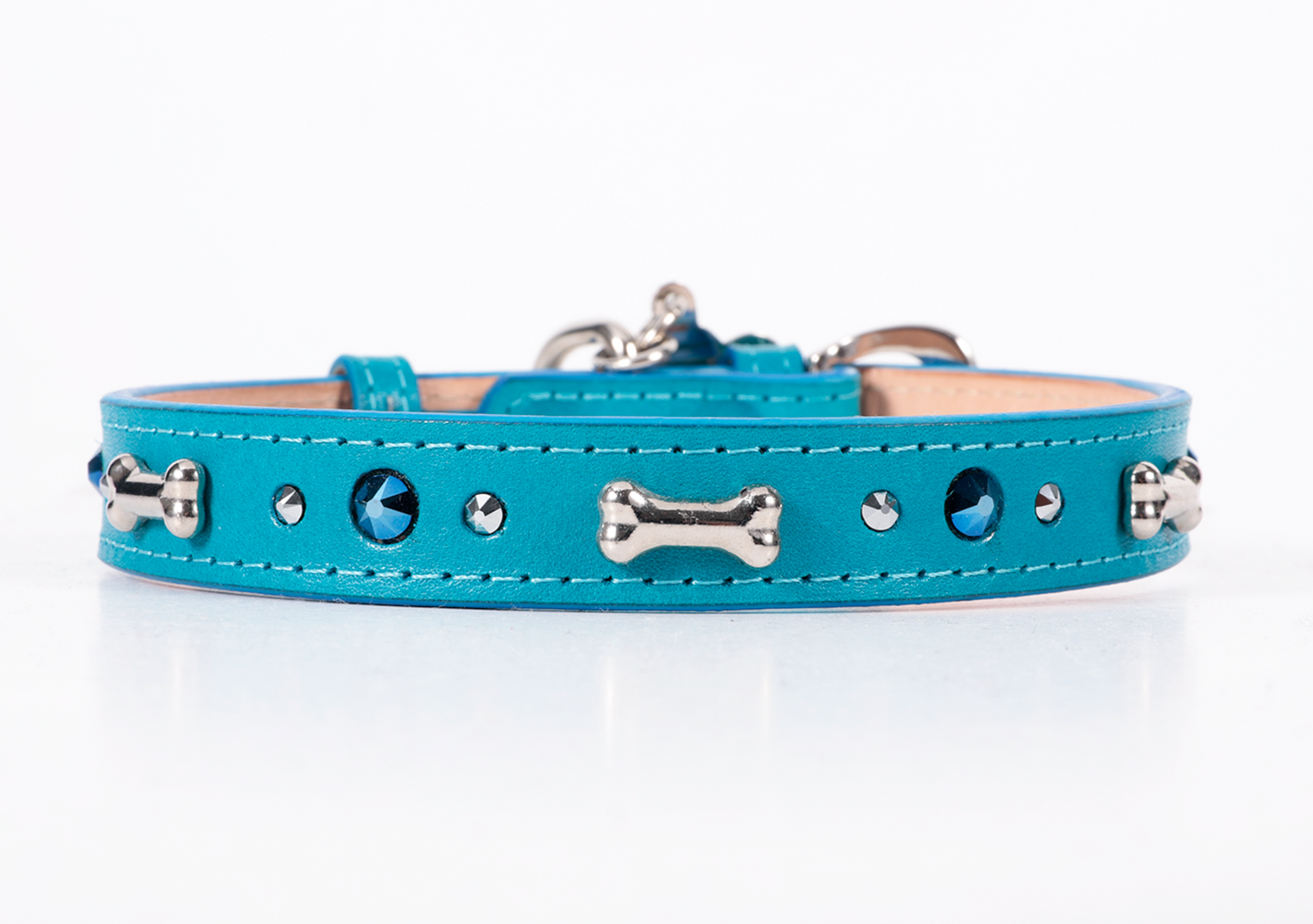 Collar Hueso Metal Turquesa